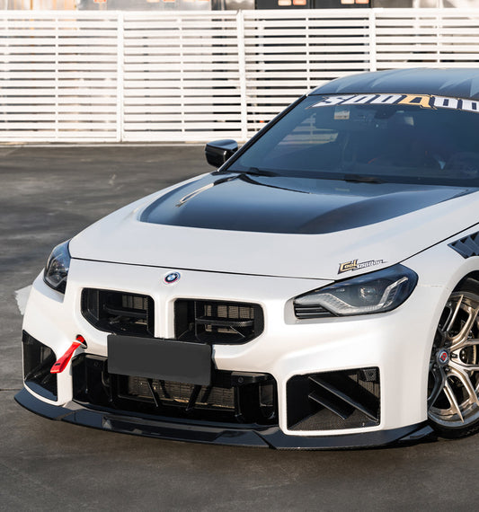 BMW M2C M2 G87 2023-ON with Aftermarket Parts - C Style Front Lip Carbon Fiber from SOOQOO USA