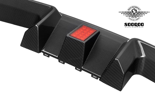 BMW M2C M2 G87 2023-ON with Aftermarket Parts - C Style (With Light) Rear Diffuser Dry Pre-preg Carbon Fiber?from SOOQOO USA