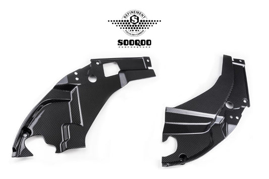BMW M2C M2 G87 2023-ON with Aftermarket Parts - Engine Bay Cover Pre-preg Carbon Fiber from SOOQOO USA