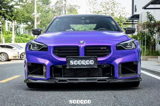 BMW M2 M2C G87 2023-ON with Aftermarket Parts - B Style Front Lip Carbon Fiber from SOOQOO USA