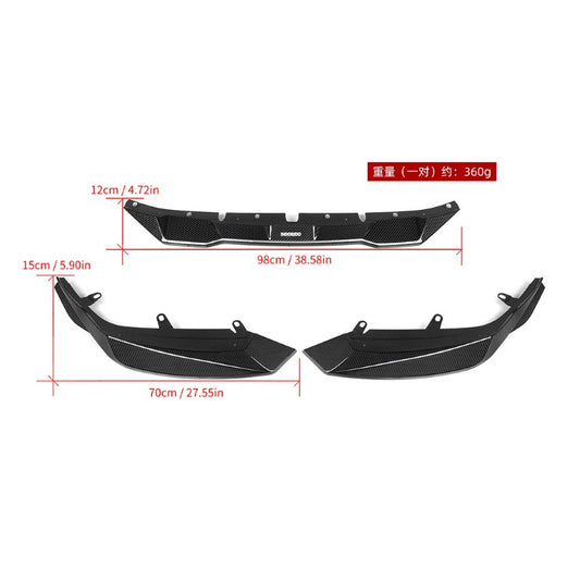 BMW M2 M2C G87 2023-ON with Aftermarket Parts - B Style Front Lip Carbon Fiber from SOOQOO USA
