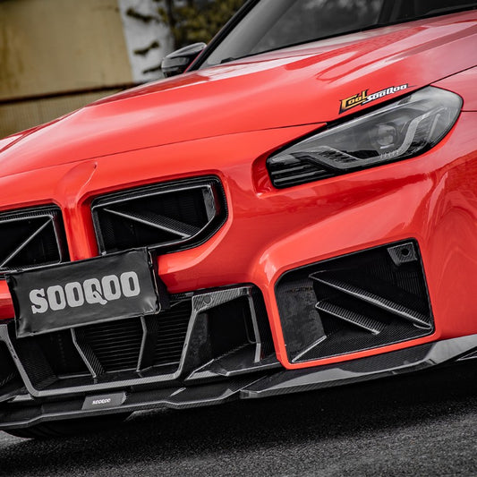 BMW M2 M2C G87 2023-ON with Aftermarket Parts - B Style Front Lip Carbon Fiber from SOOQOO USA