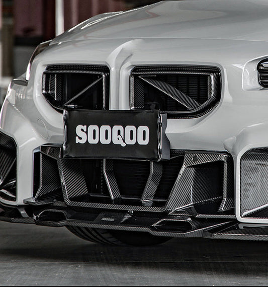 BMW M2 M2C G87 2023 2024 with Aftermarket Parts - Front Center Vent Trim Grill Replacement Carbon Fiber from SOOQOO USA