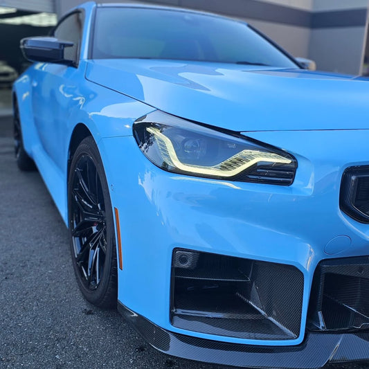 BMW M2 M2C G87 2023 2024 with Aftermarket Parts - Front Center Vent Trim Grill Replacement Carbon Fiber from SOOQOO USA