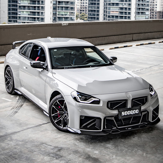 BMW M2 M2C G87 2023 2024 with Aftermarket Parts - Front Center Vent Trim Grill Replacement Carbon Fiber from SOOQOO USA