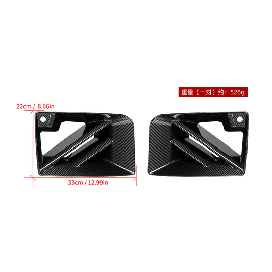 BMW M2 M2C G87 2023 2024 with Aftermarket Parts - Front Side Vent Trim Replacement?Carbon Fiber from SOOQOO USA