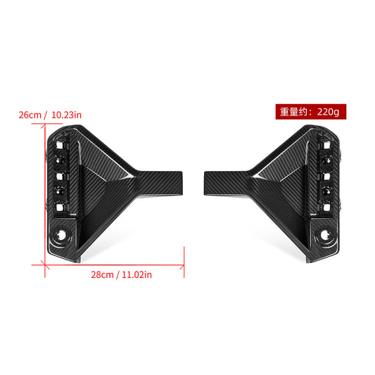BMW M2 M2C G87 2023 2024 with Aftermarket Parts - Rear Bumper Side Attachment Valence Trim?Carbon Fiber from SOOQOO USA