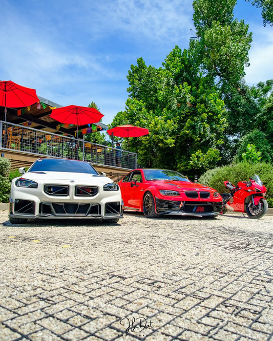 BMW M2 M2C G87 2023 2024 with Aftermarket Parts - Front Kidney Grill Carbon Fiber from SOOQOO USA