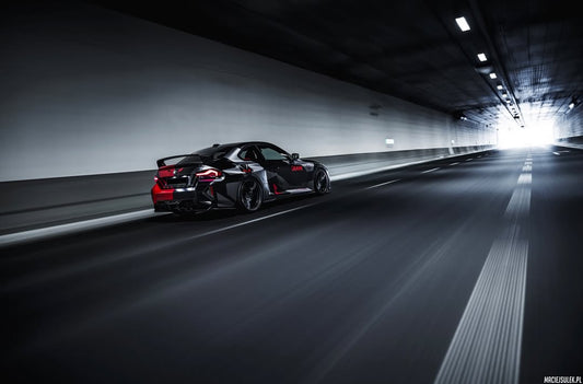 BMW M2C M2 G87 2023-ON with Aftermarket Parts - A Style (Without Light) Rear Diffuser Carbon Fiber from SOOQOO USA