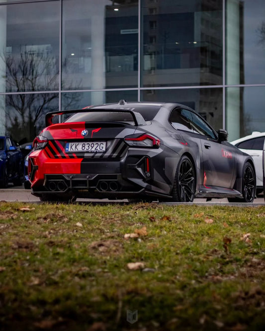 BMW M2C M2 G87 2023-ON with Aftermarket Parts - A Style (Without Light) Rear Diffuser Carbon Fiber from SOOQOO USA