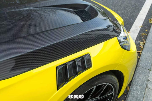 BMW M2CS M2 G87 2023-ON & 2 Series M240i 230i G42 2022-ON with Aftermarket Parts - Hood Bonnet & Garnish Dry Pre-preg Carbon Fiber / FRP from SOOQOO USA