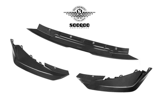BMW M3CS M3C M3 G80 G81 2021-ON & M4CS M4C M4 G82 G83 2021-ON with Aftermarket Parts - B Style Front Lip Pre-preg Carbon Fiber from SOOQOO USA