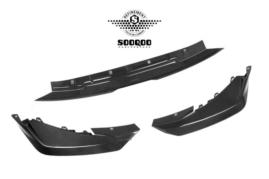 BMW M3CS M3C M3 G80 G81 2021-ON & M4CS M4C M4 G82 G83 2021-ON with Aftermarket Parts - B Style Front Lip Pre-preg Carbon Fiber from SOOQOO USA
