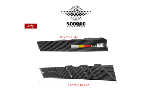 BMW M3CS M3C M3 G81 2021-ON & 3 Series M340i 330i G21 (Fits Both Pre-LCI & LCI) 2019-ON with Aftermarket Parts - Rear Window Fins Dry Pre-preg Carbon Fiber from SOOQOO USA