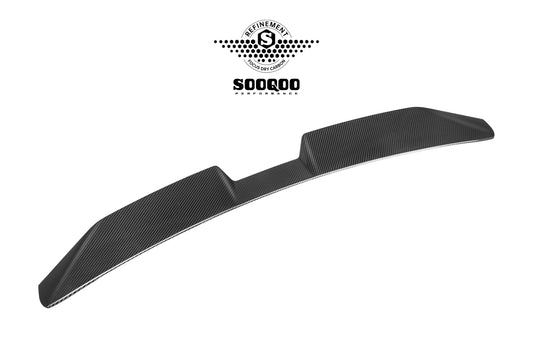 BMW M3 G80 2021-ON & 3 Series 330i M340i (Fits Both Pre-LCI & LCI) G20 2019-ON with Aftermarket Parts - Rear Roof Spoiler Dry Pre-preg Carbon Fiber from SOOQOO USA