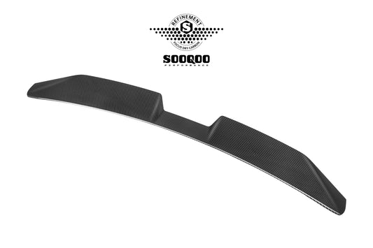 BMW M3 G80 2021-ON & 3 Series 330i M340i (Fits Both Pre-LCI & LCI) G20 2019-ON with Aftermarket Parts - Rear Roof Spoiler Dry Pre-preg Carbon Fiber from SOOQOO USA