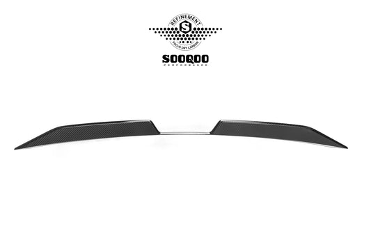 BMW M3 G80 2021-ON & 3 Series 330i M340i (Fits Both Pre-LCI & LCI) G20 2019-ON with Aftermarket Parts - Rear Roof Spoiler Dry Pre-preg Carbon Fiber from SOOQOO USA