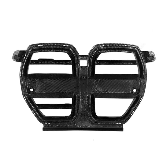 BMW M3 G80 G81 2021 2022 2023 2024 & M4 G82 G83 2021 2022 2023 2024 with Aftermarket Parts - SQ-V (Without & With ACC) Front Kidney Grill Carbon Fiber?from?SOOQOO USA