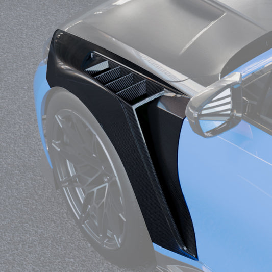 BMW M3 G80 G81 & M4 G82 G83 2021-ON with Aftermarket Parts - V1 Front Fenders Dry Pre-preg Carbon Fiber from SOOQOO USA
