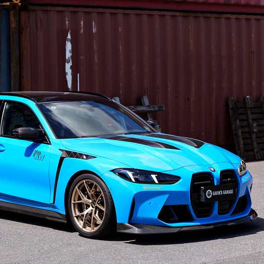 BMW M3 G80 G81 & M4 G82 G83 2021-ON with Aftermarket Parts - Front Fenders Dry Pre-preg Carbon Fiber from SOOQOO USA