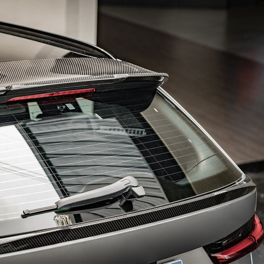 BMW M3 G81 2021 2022 2023 2024 with Aftermarket Parts - Rear Lip Spoiler?Carbon Fiber from SOOQOO USA