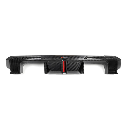 BMW M3 M3C M3CS G80 G81 2021 2022 2023 2024 & M4 M4C M4CS M4CSL G82 G83 2021 2022 2023 2024 with Aftermarket Parts - With Light Rear Diffuser & Canards?Pre-preg Carbon Fiber from SOOQOO USA