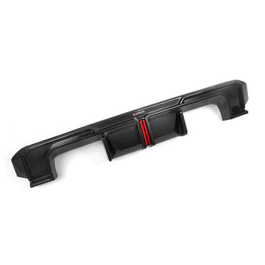 BMW M3 M3C M3CS G80 G81 2021 2022 2023 2024 & M4 M4C M4CS M4CSL G82 G83 2021 2022 2023 2024 with Aftermarket Parts - With Light Rear Diffuser & Canards?Pre-preg Carbon Fiber from SOOQOO USA