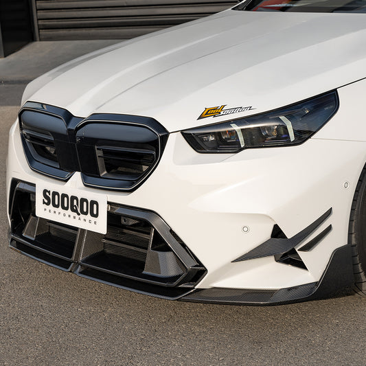 Upgrade Your BMW M5C M5 G90 2024-ON with Aftermarket Parts - B Style Front Lip Carbon Fiber from SOOQOO USA