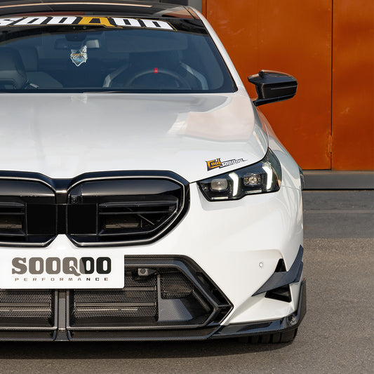Upgrade Your BMW M5C M5 G90 2024-ON with Aftermarket Parts - B Style Front Lip Carbon Fiber from SOOQOO USA