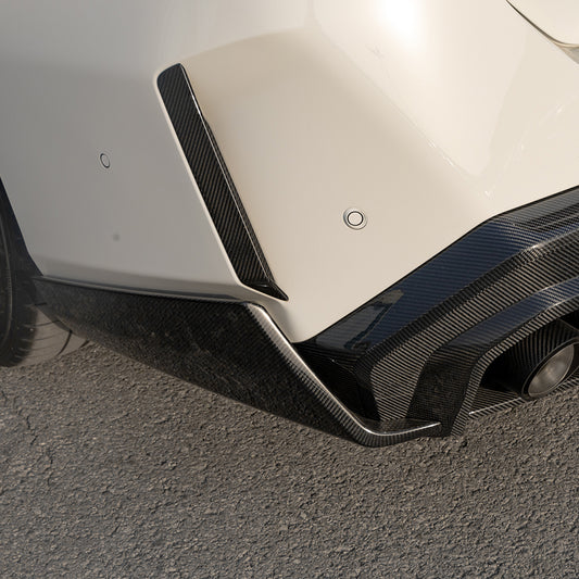 Upgrade Your BMW M5C M5 G90 2024-ON with Aftermarket Parts - Rear Bumper Canards Carbon Fiber from SOOQOO USA