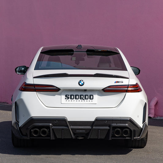 Upgrade Your BMW M5C M5 G90 2024-ON with Aftermarket Parts - B Style Rear Diffuser Carbon Fiber from SOOQOO USA