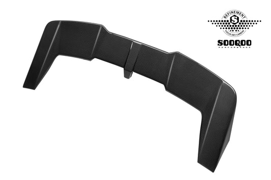 BMW M5 G99 2024-ON with Aftermarket Parts - Rear Roof Spoiler Dry Pre-preg Carbon Fiber from SOOQOO USA