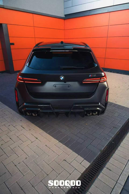 BMW M5 G99 2024-ON with Aftermarket Parts - Rear Roof Spoiler Dry Pre-preg Carbon Fiber from SOOQOO USA