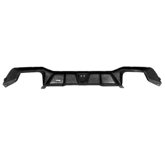 BMW X3 M40i s/xDrive 30i (with M-package bumper) G01 LCI 2022-ON & X4 M40 xDrive 30i (with M-package bumper) G02 LCI 2022-ON with Aftermarket Parts - With Light Rear Diffuser Carbon Fiber from SOOQOO USA