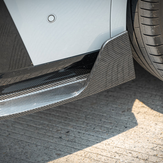 BMW X3 M40i s/xDrive 30i (with M-package bumper) G01 LCI 2022-ON & X4 M40 xDrive 30i (with M-package bumper) G02 LCI 2022-ON with Aftermarket Parts - With Light Rear Diffuser Carbon Fiber from SOOQOO USA