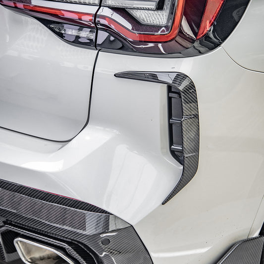 BMW X3 ?M40 s/x Drive30 G01 LCI 2022-ON & IX3 BEV G08 LCI 2022-ON with Aftermarket Parts - Rear Canards Pre-preg Carbon Fiber from SOOQOO USA
