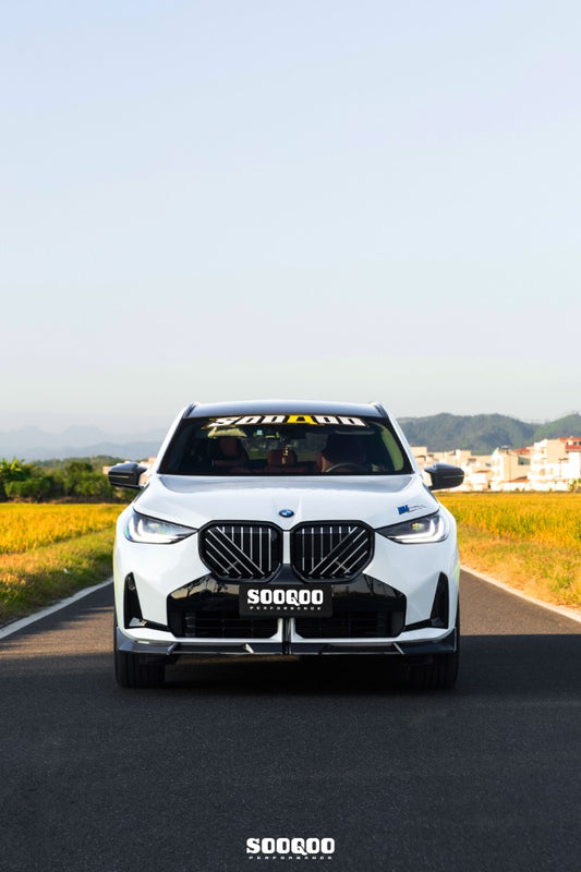 BMW X3 M50i/30i xDrive G45 2025-ON with Aftermarket Parts - Front Lip Dry Pre-preg Carbon Fiber from SOOQOO USA