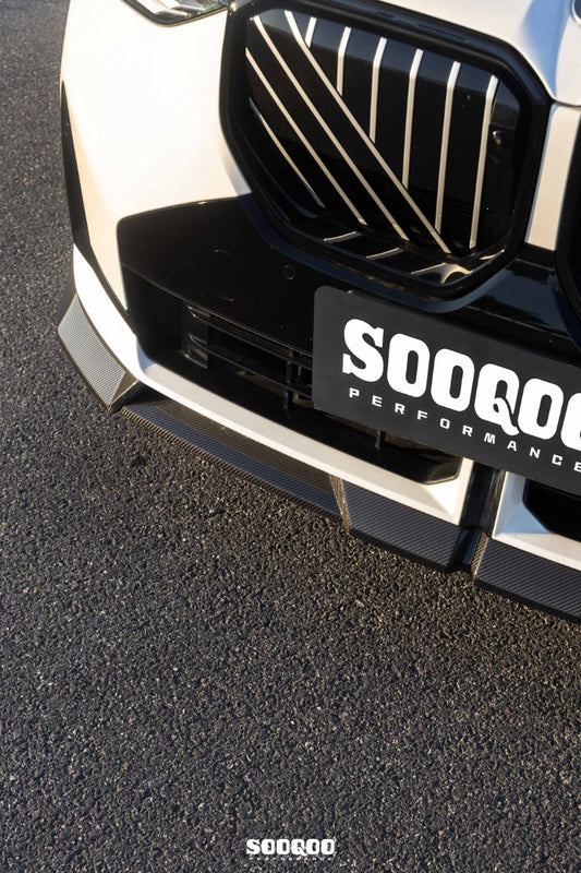 BMW X3 M50i/30i xDrive G45 2025-ON with Aftermarket Parts - Front Lip Dry Pre-preg Carbon Fiber from SOOQOO USA