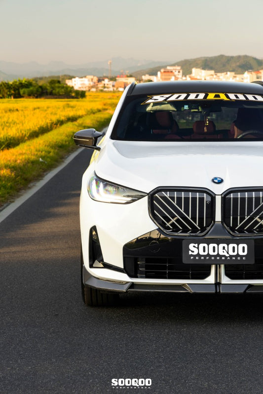 BMW X3 M50i/30i xDrive G45 2025-ON with Aftermarket Parts - Front Lip Dry Pre-preg Carbon Fiber from SOOQOO USA