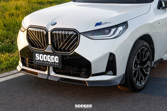 BMW X3 M50i/30i xDrive G45 2025-ON with Aftermarket Parts - Front Lip Dry Pre-preg Carbon Fiber from SOOQOO USA