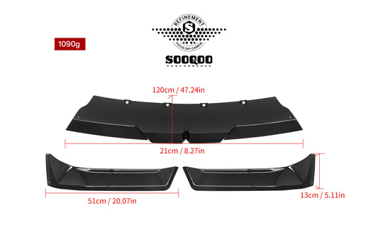 BMW X3 M50i/30i xDrive G45 2025-ON with Aftermarket Parts - Front Lip Dry Pre-preg Carbon Fiber from SOOQOO USA