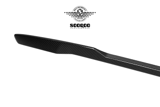 BMW X3 M50i/30i xDrive G45 2025-ON with Aftermarket Parts - Rear Lip Spoiler Dry Pre-preg Carbon Fiber from SOOQOO USA
