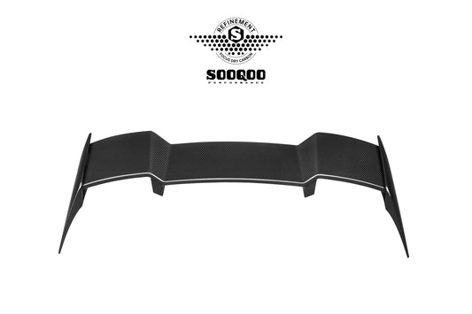 BMW X3 M50i/30i xDrive G45 2025-ON with Aftermarket Parts - Rear Roof Spoiler Dry Pre-preg Carbon Fiber from SOOQOO USA