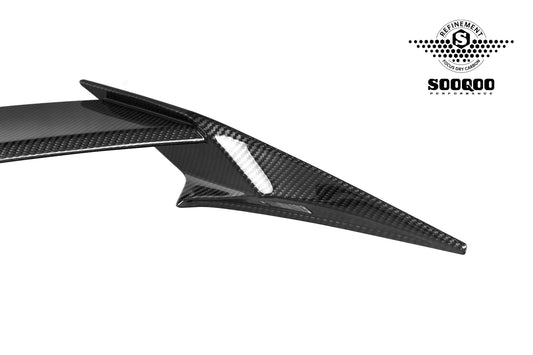 BMW X3 M50i/30i xDrive G45 2025-ON with Aftermarket Parts - Rear Roof Spoiler Dry Pre-preg Carbon Fiber from SOOQOO USA