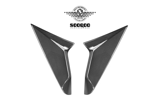 BMW X3 M50i/30i xDrive G45 2025-ON with Aftermarket Parts - Rear Window Side Trim Dry Pre-preg Carbon Fiber from SOOQOO USA