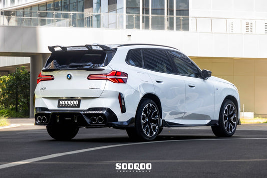 BMW X3 M50i/30i xDrive G45 2025-ON with Aftermarket Parts - Rear Window Side Trim Dry Pre-preg Carbon Fiber from SOOQOO USA