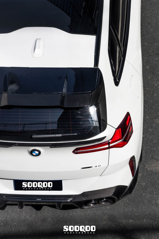 BMW X3 M50i/30i xDrive G45 2025-ON with Aftermarket Parts - Rear Window Side Trim Dry Pre-preg Carbon Fiber from SOOQOO USA