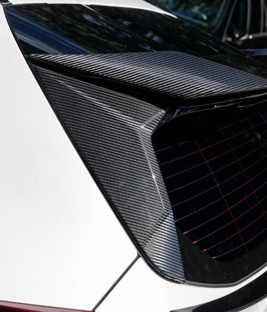 BMW X3 M50i/30i xDrive G45 2025-ON with Aftermarket Parts - Rear Window Side Trim Dry Pre-preg Carbon Fiber from SOOQOO USA