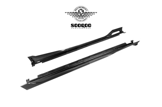 BMW X3 M50i/30i xDrive G45 2025-ON with Aftermarket Parts - Side Skirts Dry Pre-preg Carbon Fiber from SOOQOO USA