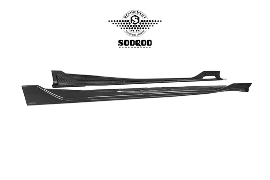BMW X3 M50i/30i xDrive G45 2025-ON with Aftermarket Parts - Side Skirts Dry Pre-preg Carbon Fiber from SOOQOO USA